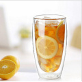 Haonai Large Capacity 500 ml, 16 oz capacity Excellent Tea Mug or Coffee Mug ,Heatproof Insulating Double Walled Glass Mug